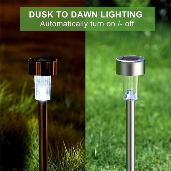 Solar Lights Outdoor Waterproof LED Garden Pathway Patio Lawn Landscape Lighting - Picture 6 of 8